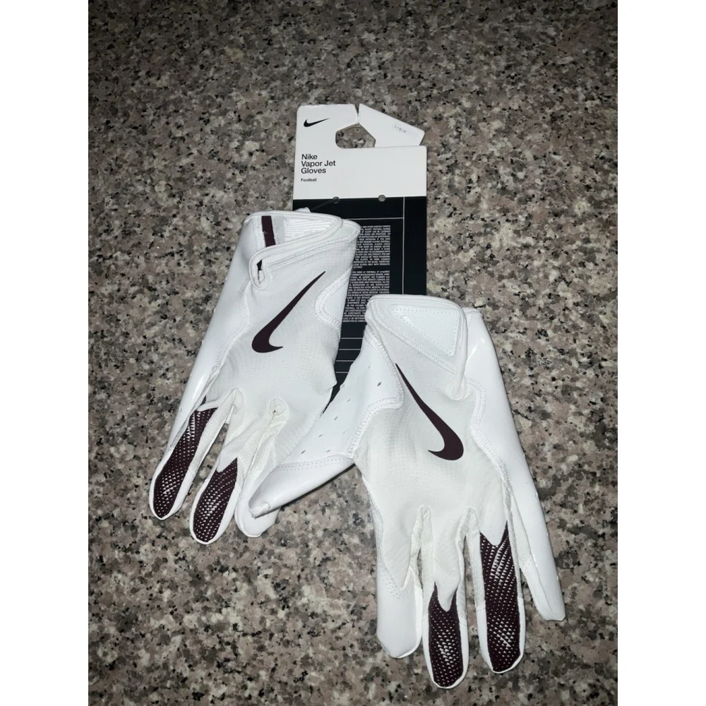 NIKE VAPOR JET FOOTBALL GLOVES Size Large White